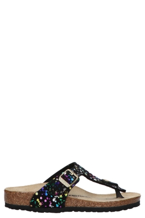 Birkenstock 1019734 Gizeh kids MF zwart Black pop confetti Birkenstock 1019734 Gizeh kids MF zwart Black pop confetti