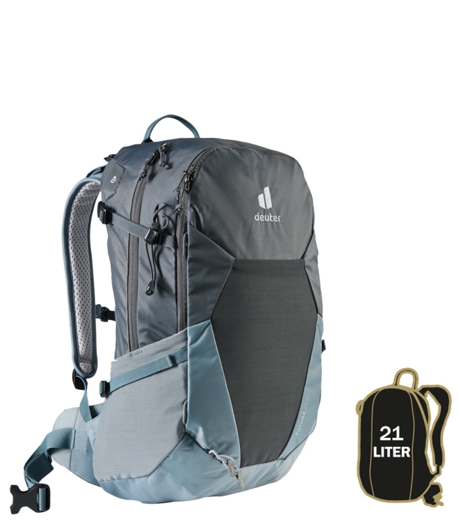 Deuter Deuter rugtas <span>DR3400021-4409 Futura 21 SL</span> Graphite/ Shale Deuter rugtas <span>DR3400021-4409 Futura 21 SL</span> DR3400021-4409 Futura 21 SL grijs - www.bremmerschoenen.nl - Bremmer Schoenen