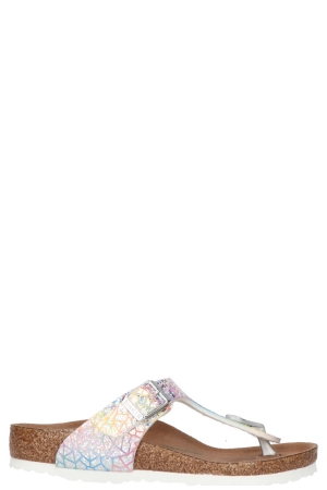 Birkenstock 1022193 Gizeh kids zilver Flashy hologram silver VEG Birkenstock 1022193 Gizeh kids zilver Flashy hologram silver VEG