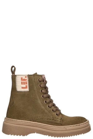 LEF! LF202317.70 4303 groen 4303 kaki suede
