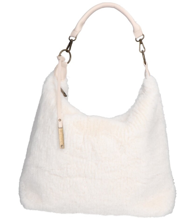 Bulaggi tas <span>31652.31 Faux fur hobo</span> 31652.31 Faux fur hobo wit - www.bremmerschoenen.nl - Bremmer Schoenen