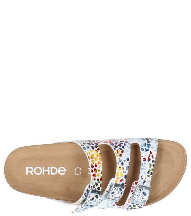 Rohde Rohde slipper <span>5620 08</span> 08 weiss bunt Rohde slipper <span>5620 08</span> 5620 08 meerkleurig - www.bremmerschoenen.nl - Bremmer Schoenen