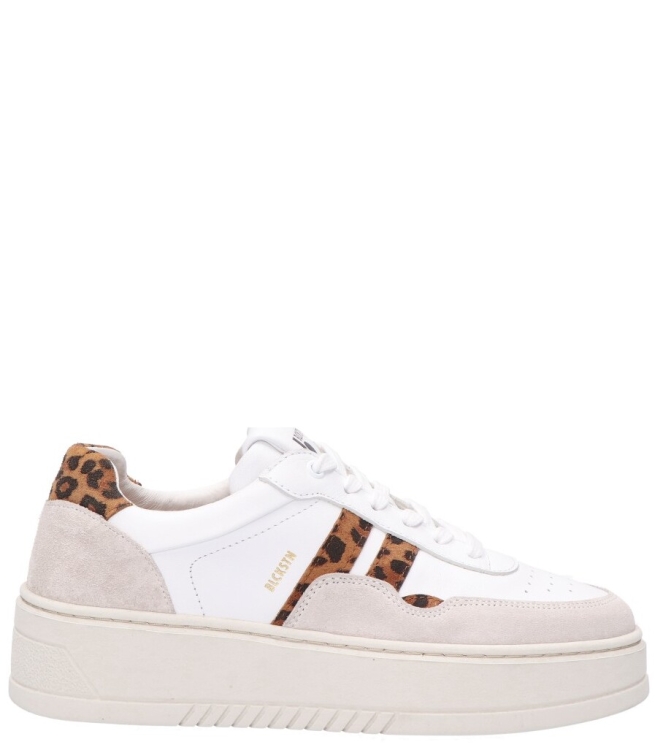 Blackstone sneaker <span>FL-720 White Leopard</span> FL-720 White Leopard wit - www.bremmerschoenen.nl - Bremmer Schoenen