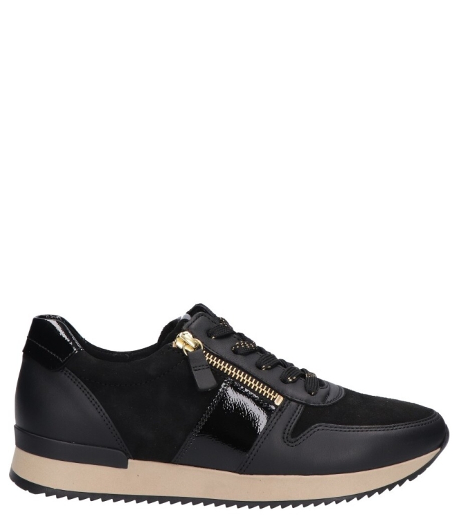 Gabor Gabor sneaker <span>6019.01.001</span> 001 black (gold) Gabor sneaker <span>6019.01.001</span> 6019.01.001 zwart - www.bremmerschoenen.nl - Bremmer Schoenen