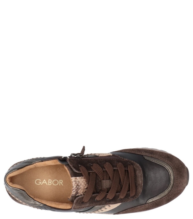 Gabor Gabor sneaker <span>6031.01.001</span> 001 mocca/sand Gabor sneaker <span>6031.01.001</span> 6031.01.001 bruin - www.bremmerschoenen.nl - Bremmer Schoenen