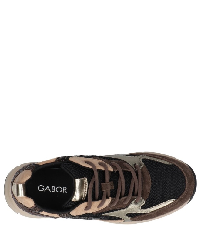 Gabor Gabor sneaker <span>6005.01.007</span> 007 black/brown/sand c Gabor sneaker <span>6005.01.007</span> 6005.01.007 bruin - www.bremmerschoenen.nl - Bremmer Schoenen