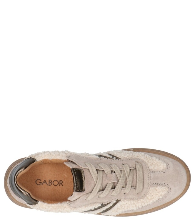 Gabor Gabor sneaker <span>6018.01.004</span> 004 panna/silk/cacao Gabor sneaker <span>6018.01.004</span> 6018.01.004 beige - www.bremmerschoenen.nl - Bremmer Schoenen
