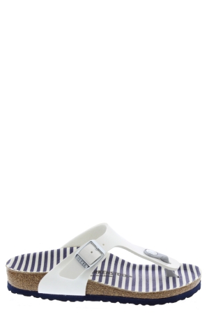 Birkenstock 1012724 Gizeh wit white stripes Birkenstock 1012724 Gizeh wit white stripes